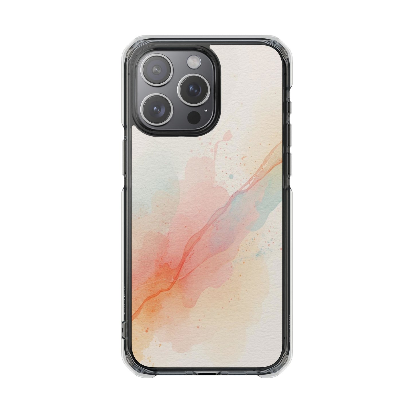 Clear Magnetic Impact Phone Case — Pastel Watercolor Splash