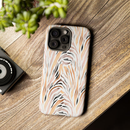 Tough Case — Neutral Watercolor Tiger Stripe Phone Case