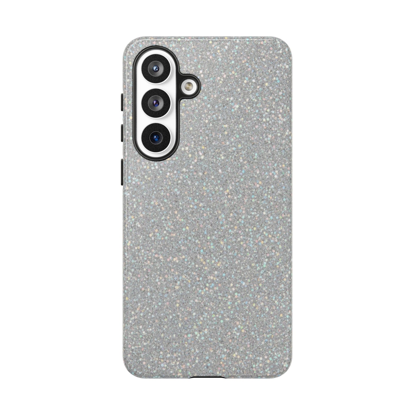 Glitter Silver Tough Phone Case — Sparkling Protective Phone Case