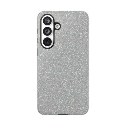 Glitter Silver Tough Phone Case — Sparkling Protective Phone Case