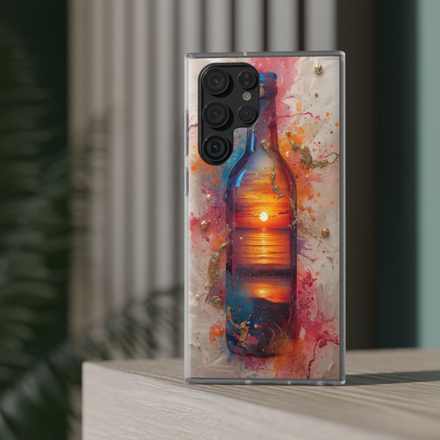 Copy of Floral Holographic Phone Case — Iridescent Leaves & Flowers Flexi Case