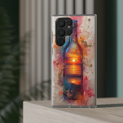 Copy of Floral Holographic Phone Case — Iridescent Leaves & Flowers Flexi Case