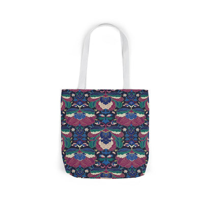 Floral Kaleidoscope Canvas Tote Bag — Colorful Patterned Market Tote