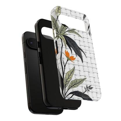 Floral Woven Tough Phone Case — Protective Botanical iPhone Cover