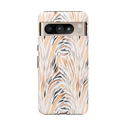 Tough Case — Neutral Watercolor Tiger Stripe Phone Case