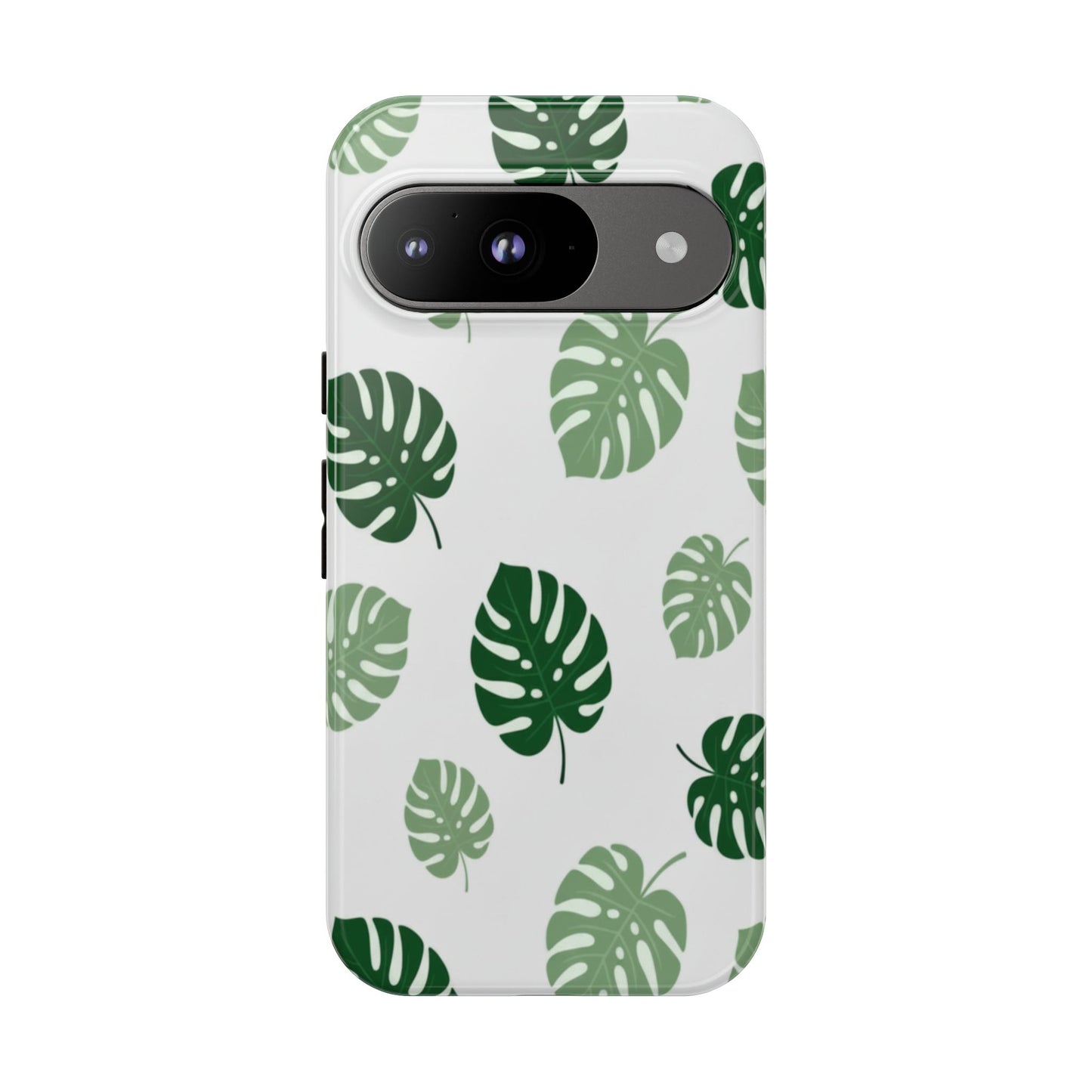 Monstera Leaf Phone Case — Tropical Green Pattern Tough Case