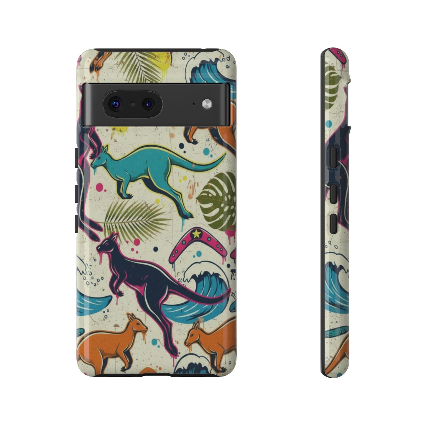 Tough Cases — Colorful Surfing Kangaroo Phone Case