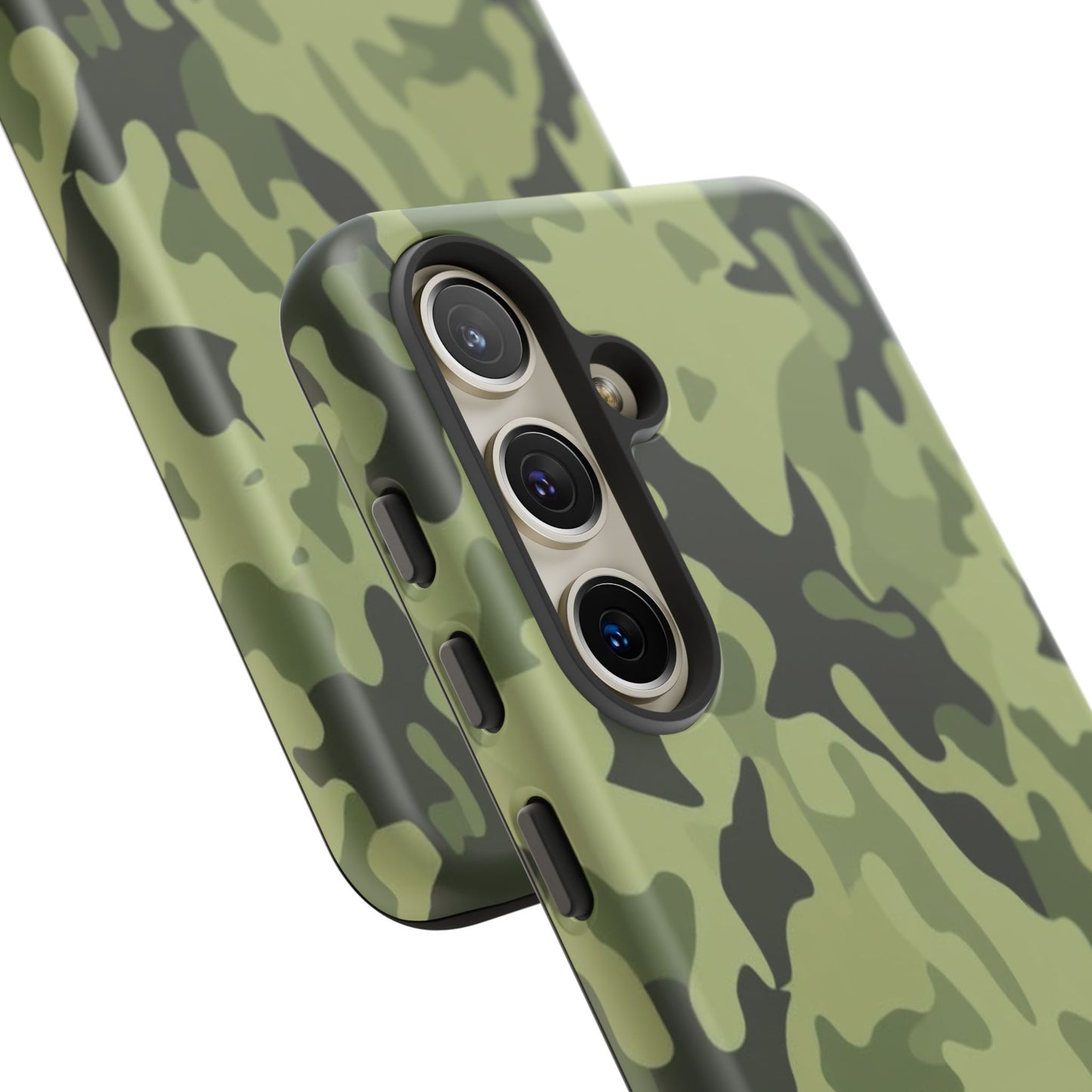Camo Tough Phone Case — Military Green Protective iPhone Cover