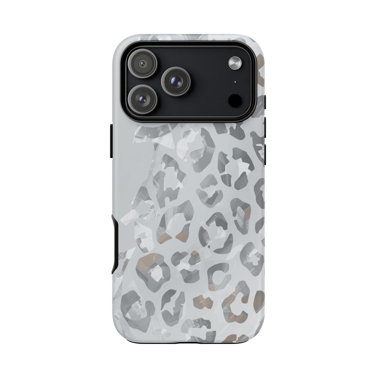 Silver Leopard Tough Phone Case