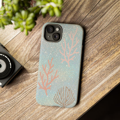 Seafoam Sparkle Phone Case – Coral & Seashell Tough Case