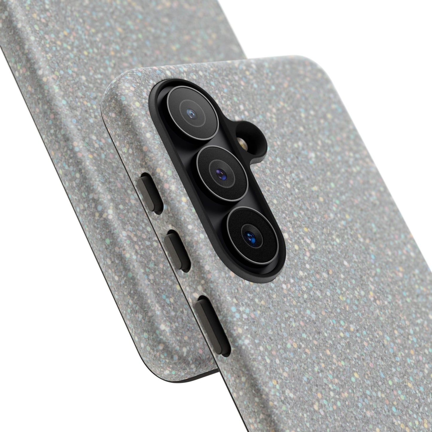 Glitter Silver Tough Phone Case — Sparkling Protective Phone Case