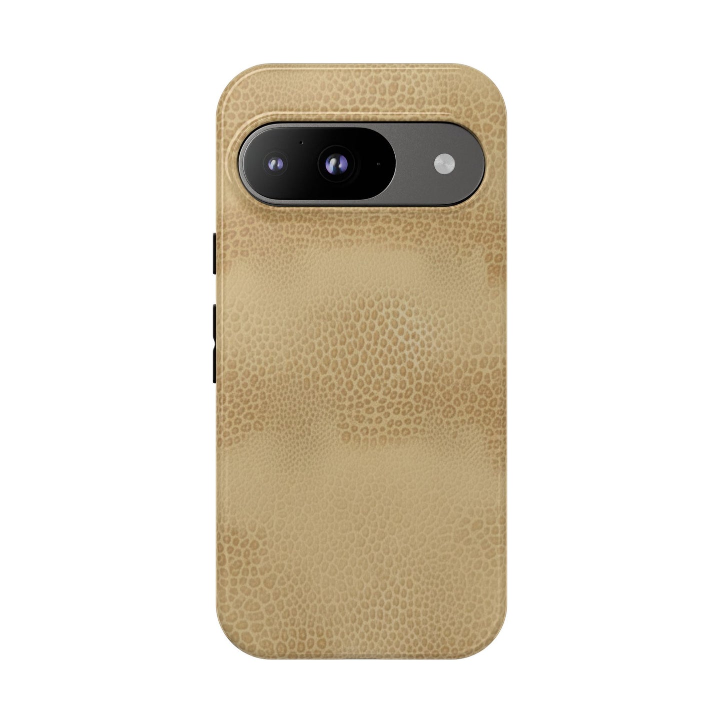 Tan Distressed Leather Texture Phone Case — Rugged Protective iPhone Cover