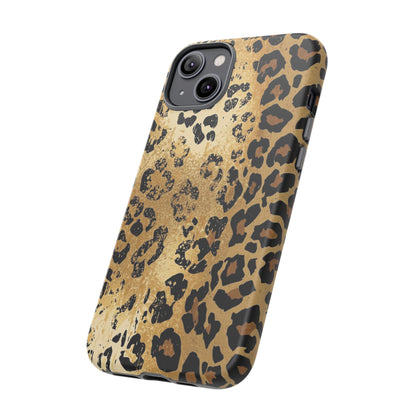 Leopard Print Tough Phone Case — Durable Protective iPhone Cover