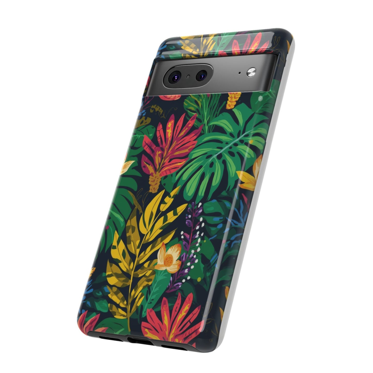 Tropical Floral Phone Case — Vibrant Jungle Leaf Protective Cover