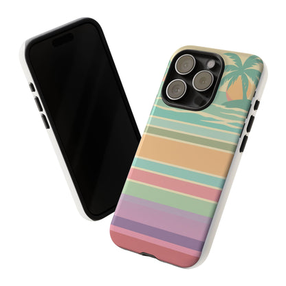 Tough Case — Retro Pastel Sunset Palm Tree Phone Case