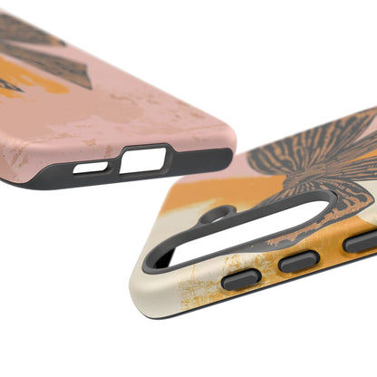 Bow Brushstroke Tough Phone Case — Pink & Mustard