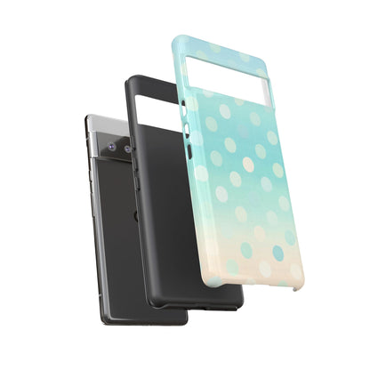 Abstract Palm Tough Phone Case — Minimal Coastal Blue Protective Cover