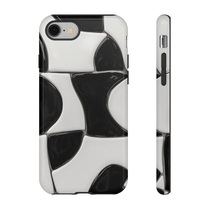 Black & White Abstract Pattern Tough Phone Case