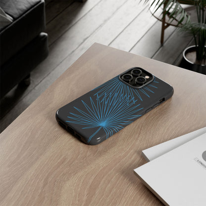 Blue Dandelion Burst Tough Phone Case — Protective Floral iPhone Cover