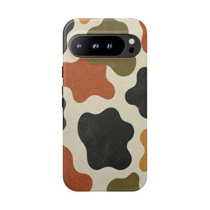 Retro Abstract Camouflage Phone Case — Earth Tone Tough Case