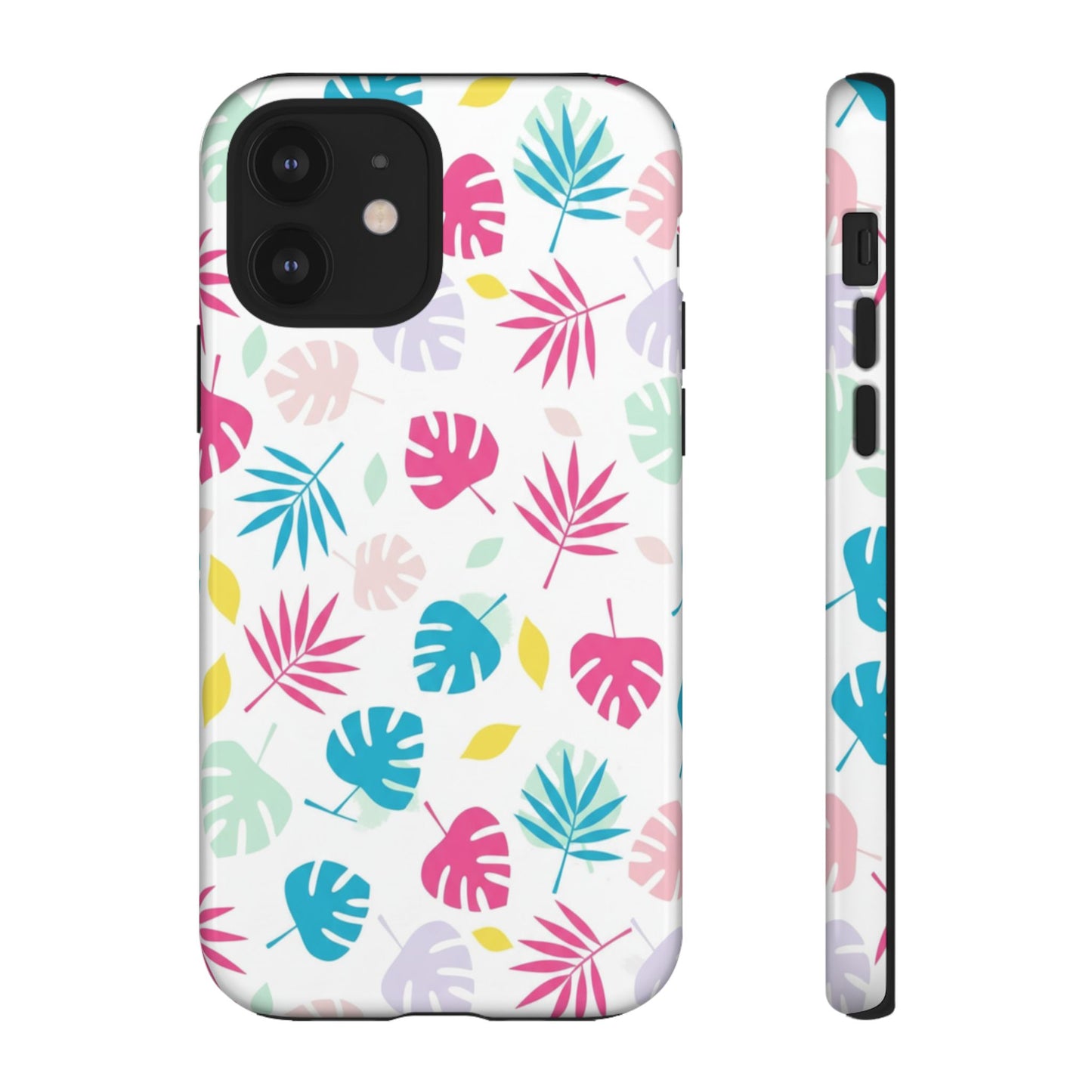 Tropical Leaf Phone Case — Colorful Pastel Monstera & Palm iPhone Case