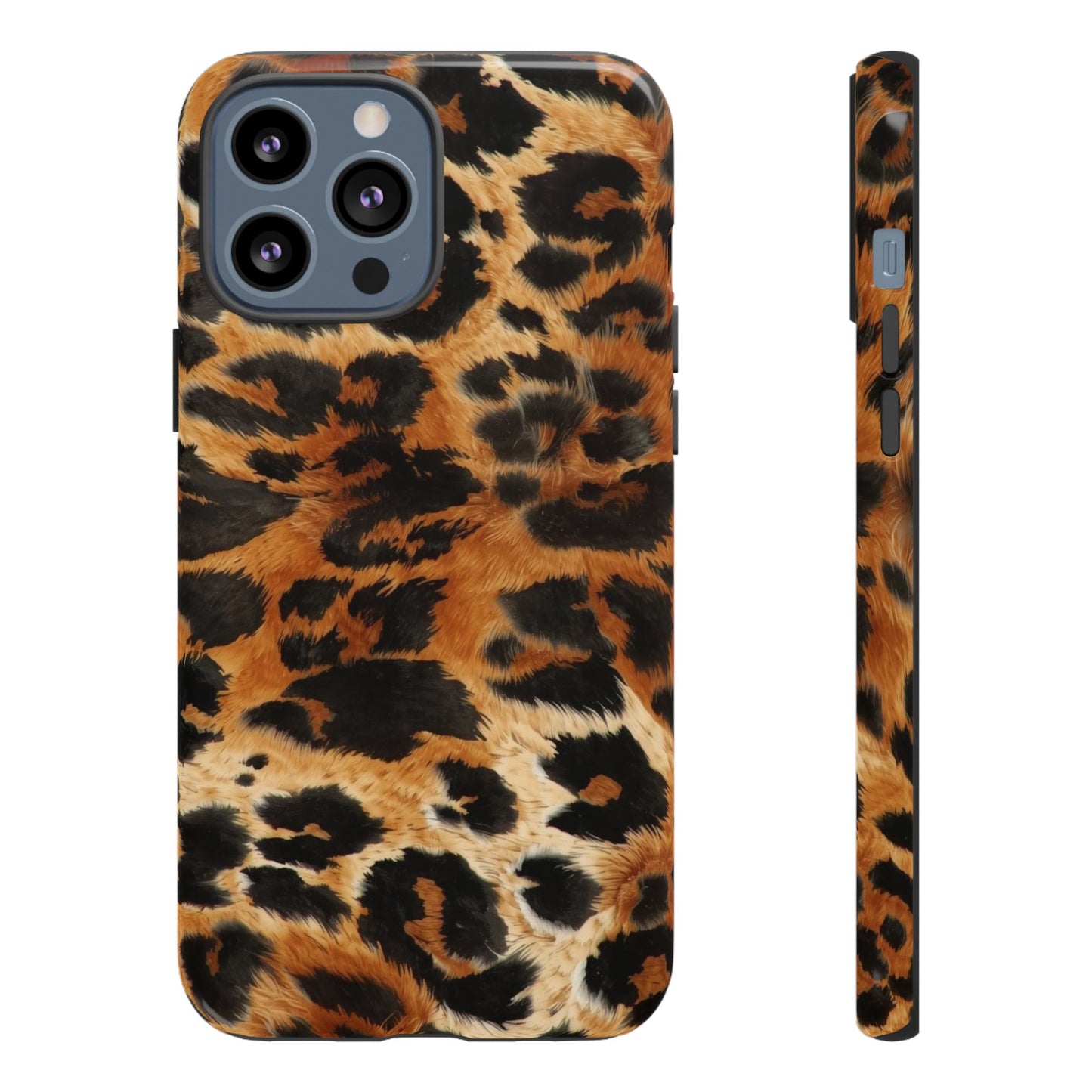 Leopard Print Tough Phone Case – Rugged Protective iPhone Cover