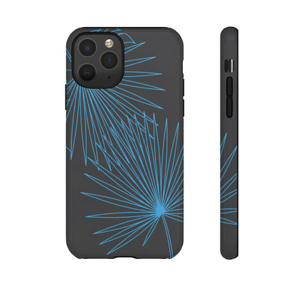 Blue Dandelion Burst Tough Phone Case — Protective Floral iPhone Cover