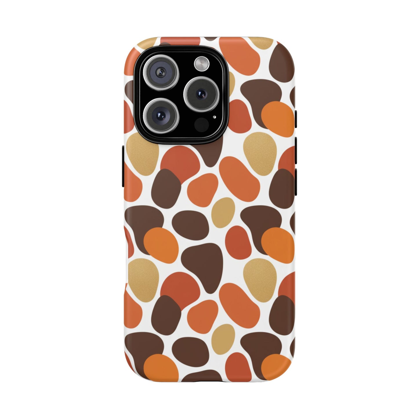 Phone Case — Retro Pebble Pattern in Warm Autumn Colors