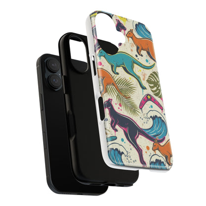 Tough Cases — Colorful Surfing Kangaroo Phone Case