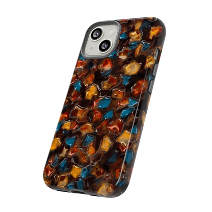 Phone Case - Amber Tortoiseshell Mosaic Protective Cover