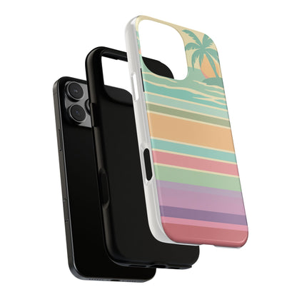 Tough Case — Retro Pastel Sunset Palm Tree Phone Case