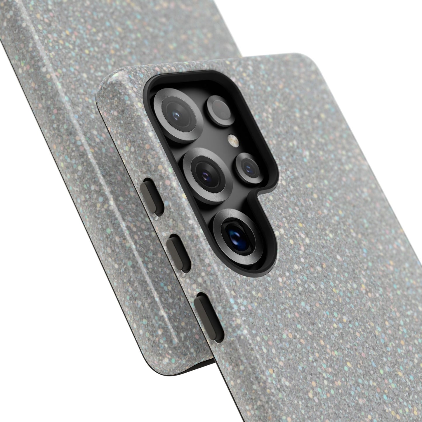 Glitter Silver Tough Phone Case — Sparkling Protective Phone Case
