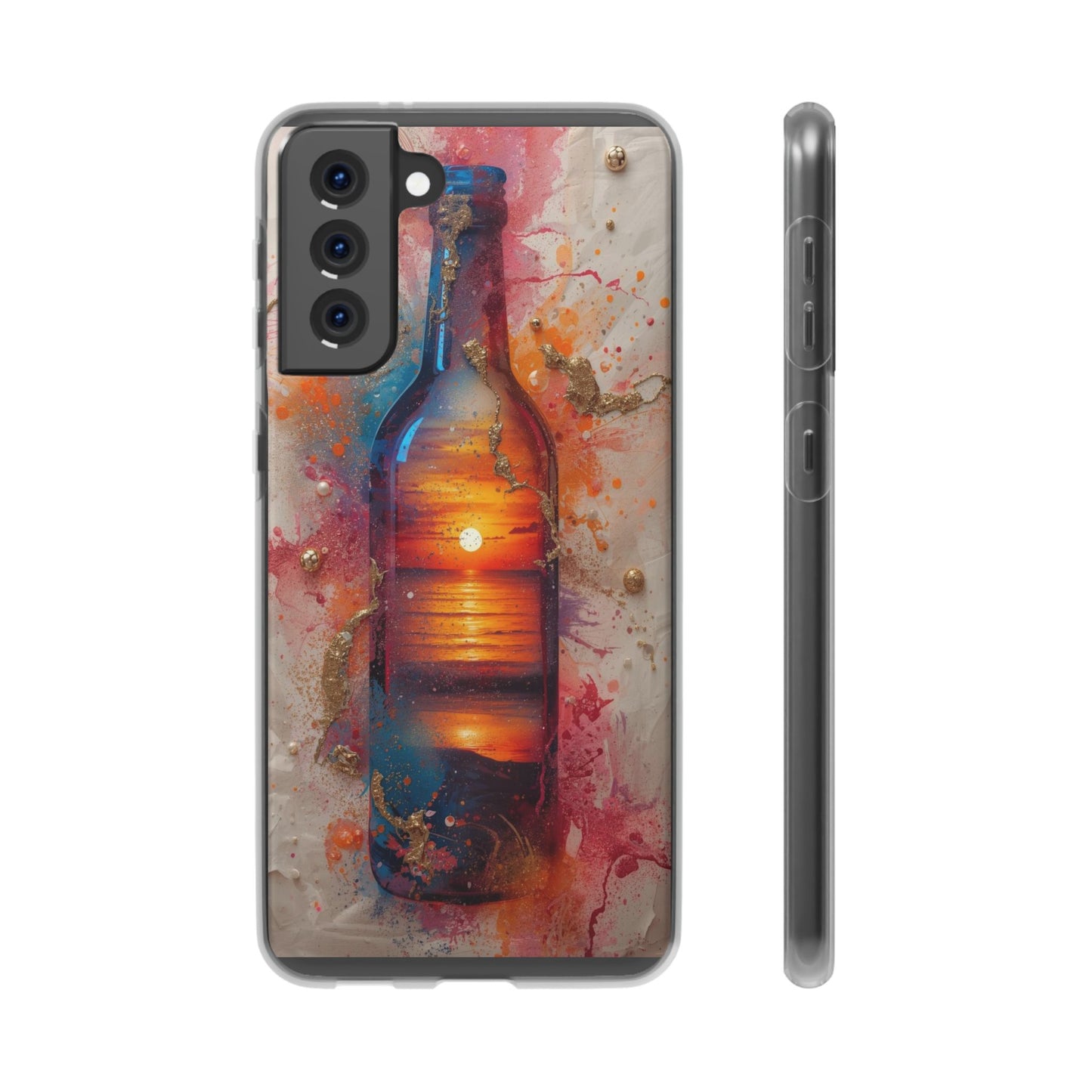 Copy of Floral Holographic Phone Case — Iridescent Leaves & Flowers Flexi Case