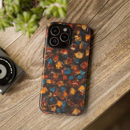 Phone Case - Amber Tortoiseshell Mosaic Protective Cover