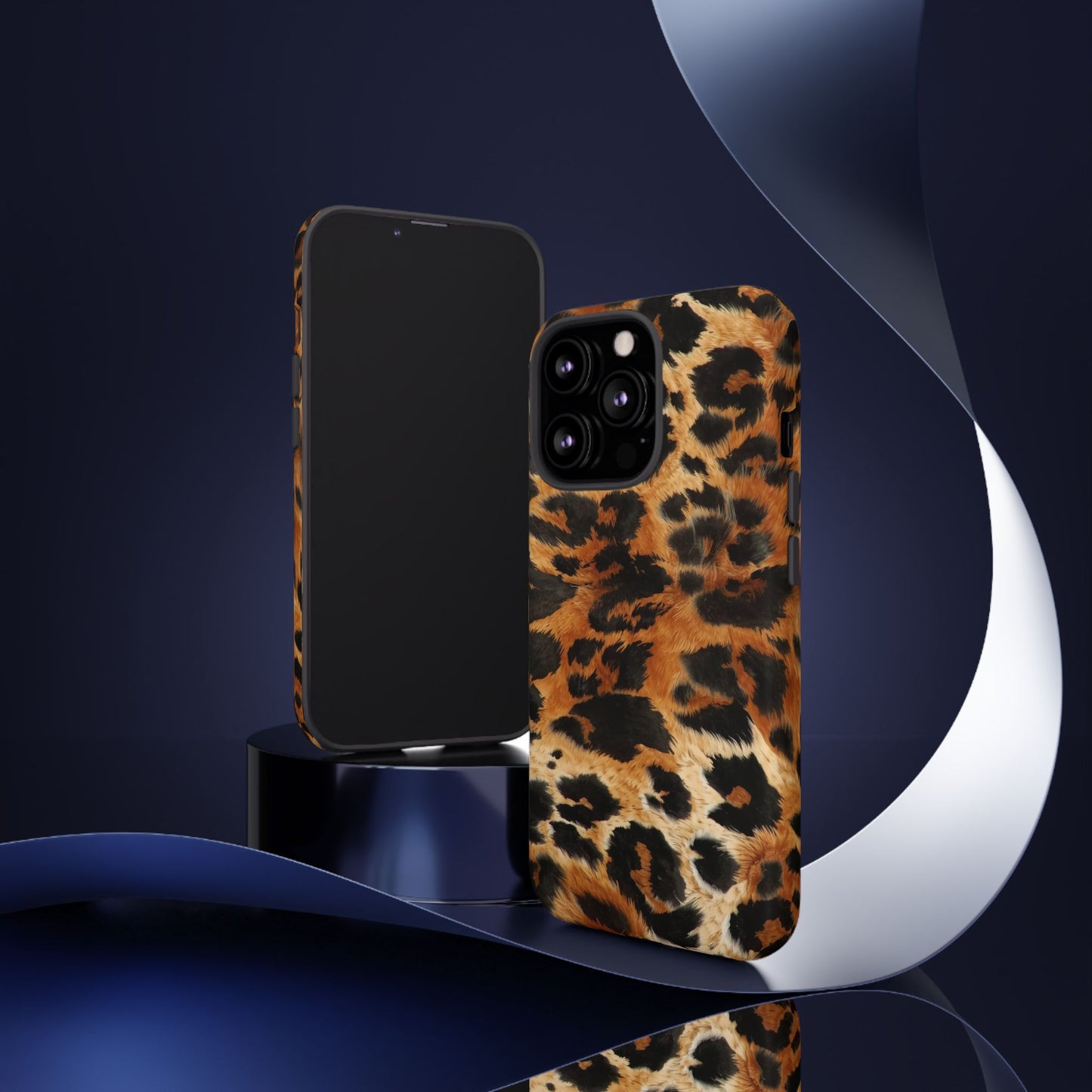 Leopard Print Tough Phone Case – Rugged Protective iPhone Cover