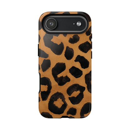 Leopard Print Tough Phone Case — Protective Animal Print iPhone Case