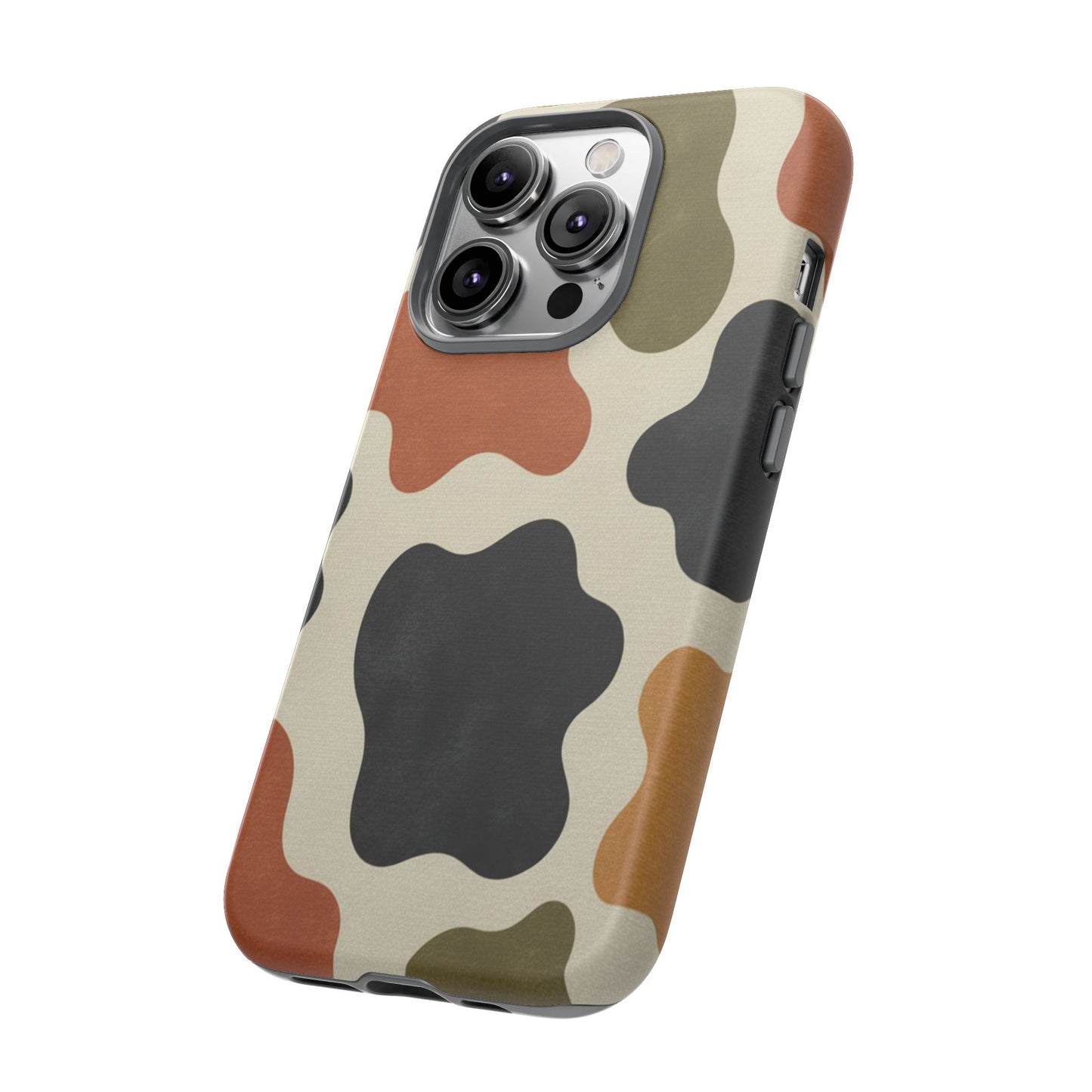 Retro Abstract Camouflage Phone Case — Earth Tone Tough Case