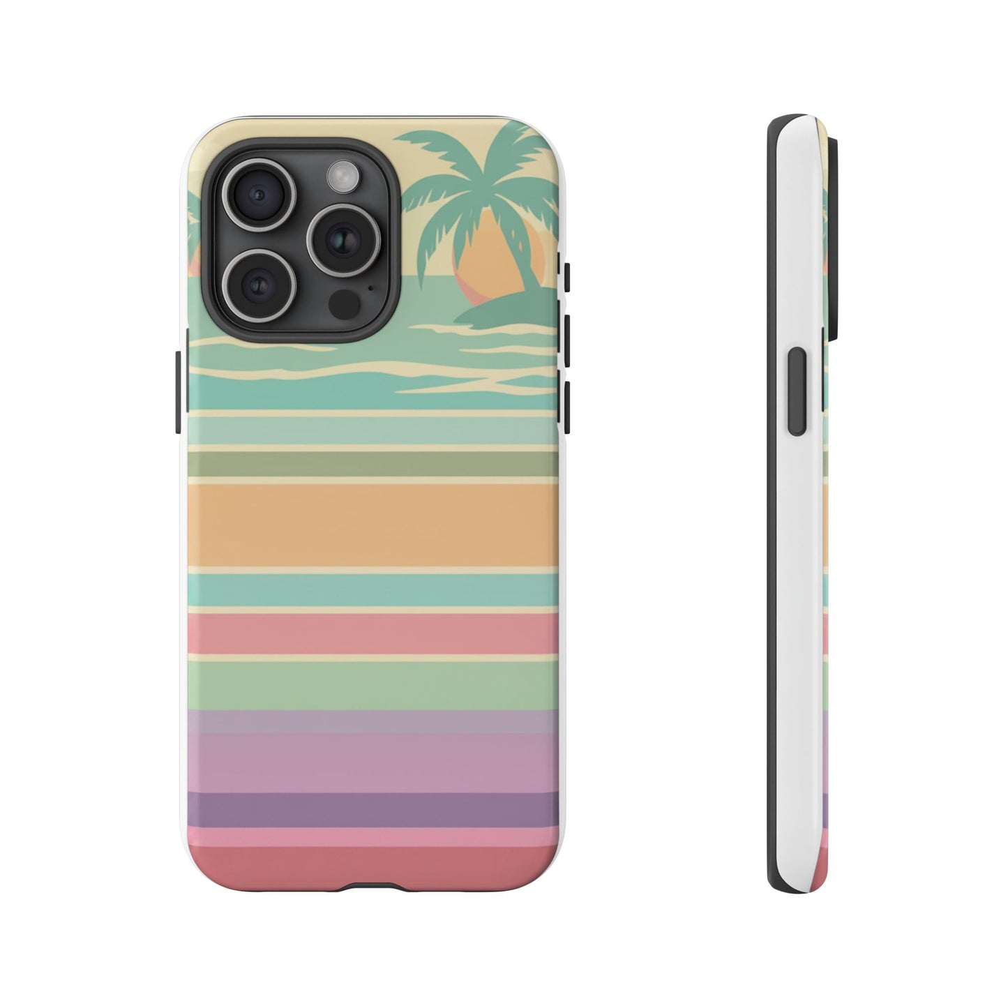 Tough Case — Retro Pastel Sunset Palm Tree Phone Case
