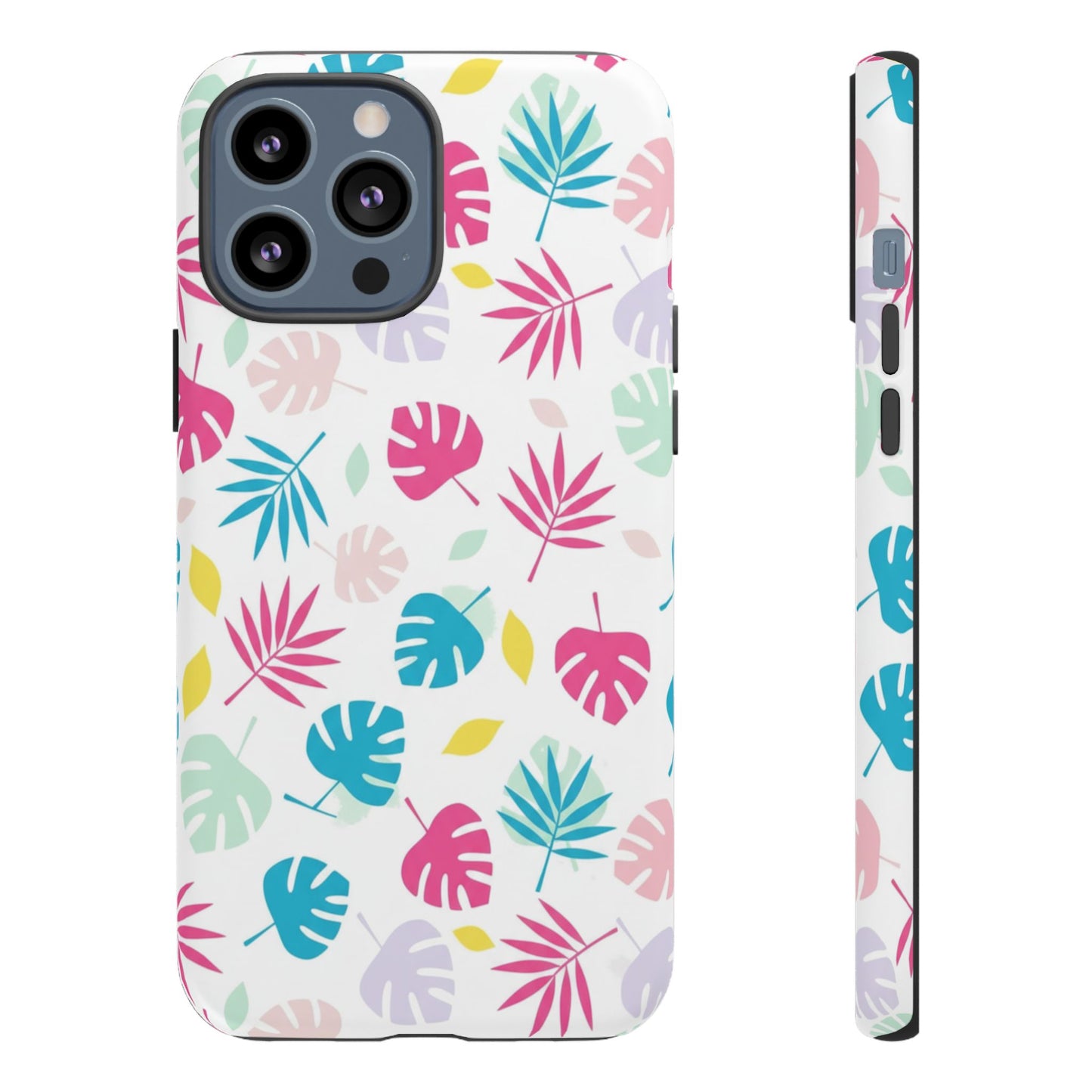 Tropical Leaf Phone Case — Colorful Pastel Monstera & Palm iPhone Case