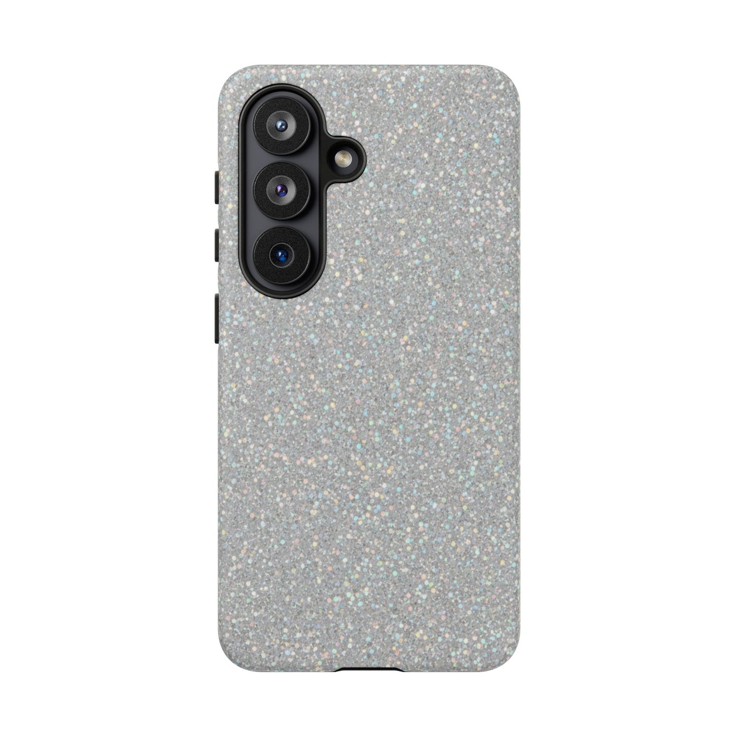 Glitter Silver Tough Phone Case — Sparkling Protective Phone Case