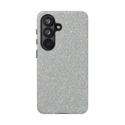 Glitter Silver Tough Phone Case — Sparkling Protective Phone Case