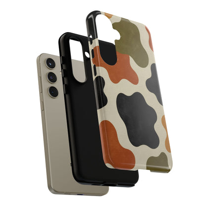 Retro Abstract Camouflage Phone Case — Earth Tone Tough Case