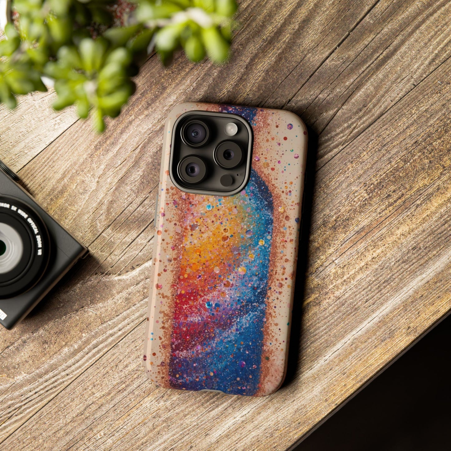 Galaxy Bottle Tough Phone Case — Colorful Nebula Splash iPhone Cover