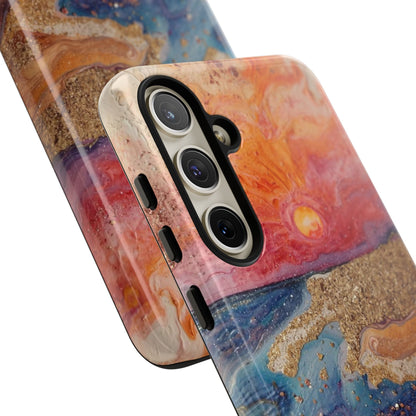 Sunset Coast Phone Case — Colorful Abstract Beach Art Tough Case