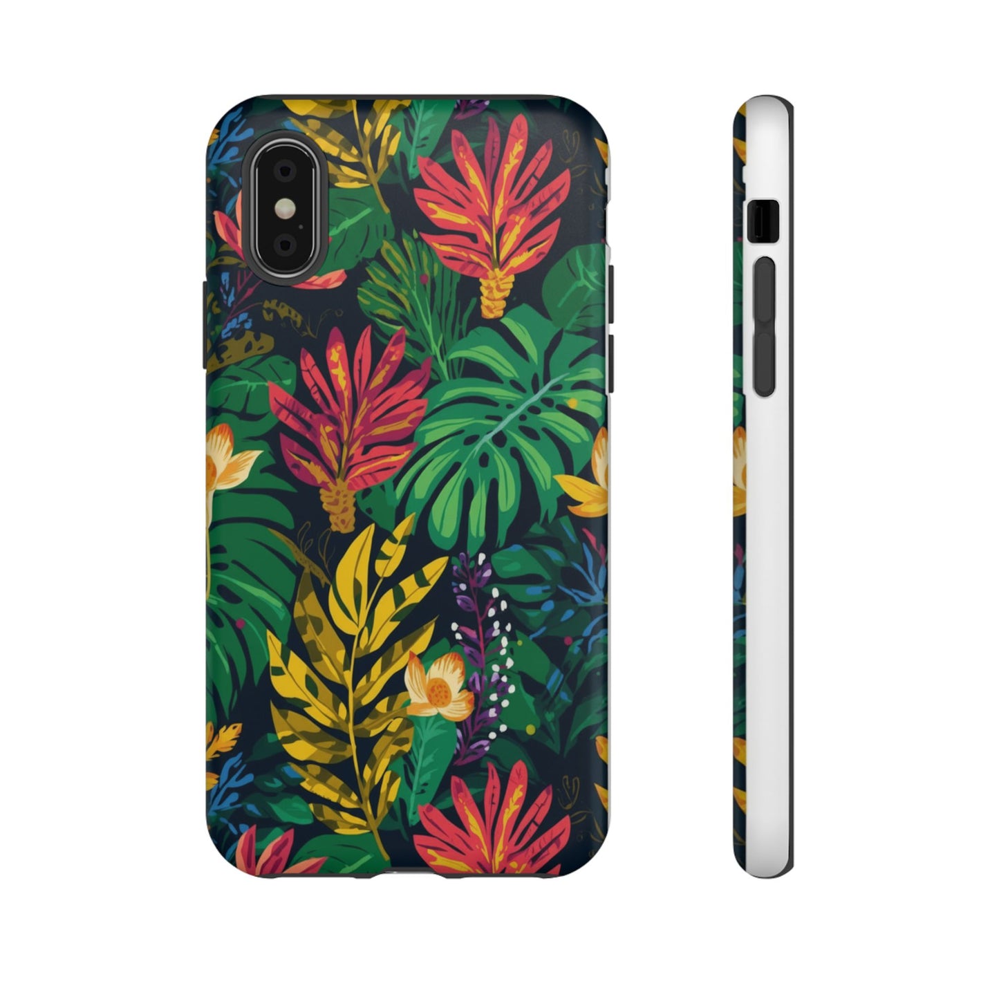 Tropical Floral Phone Case — Vibrant Jungle Leaf Protective Cover
