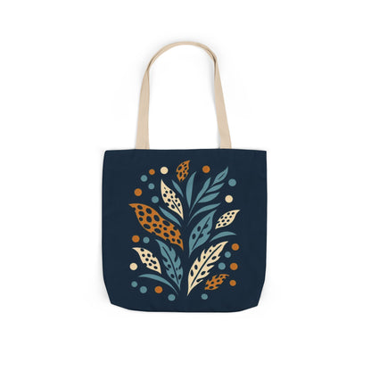 Boho Leaves Canvas Tote Bag, Great for Shopping, Beach Days, Gifts, Festivals, and Everyday Use