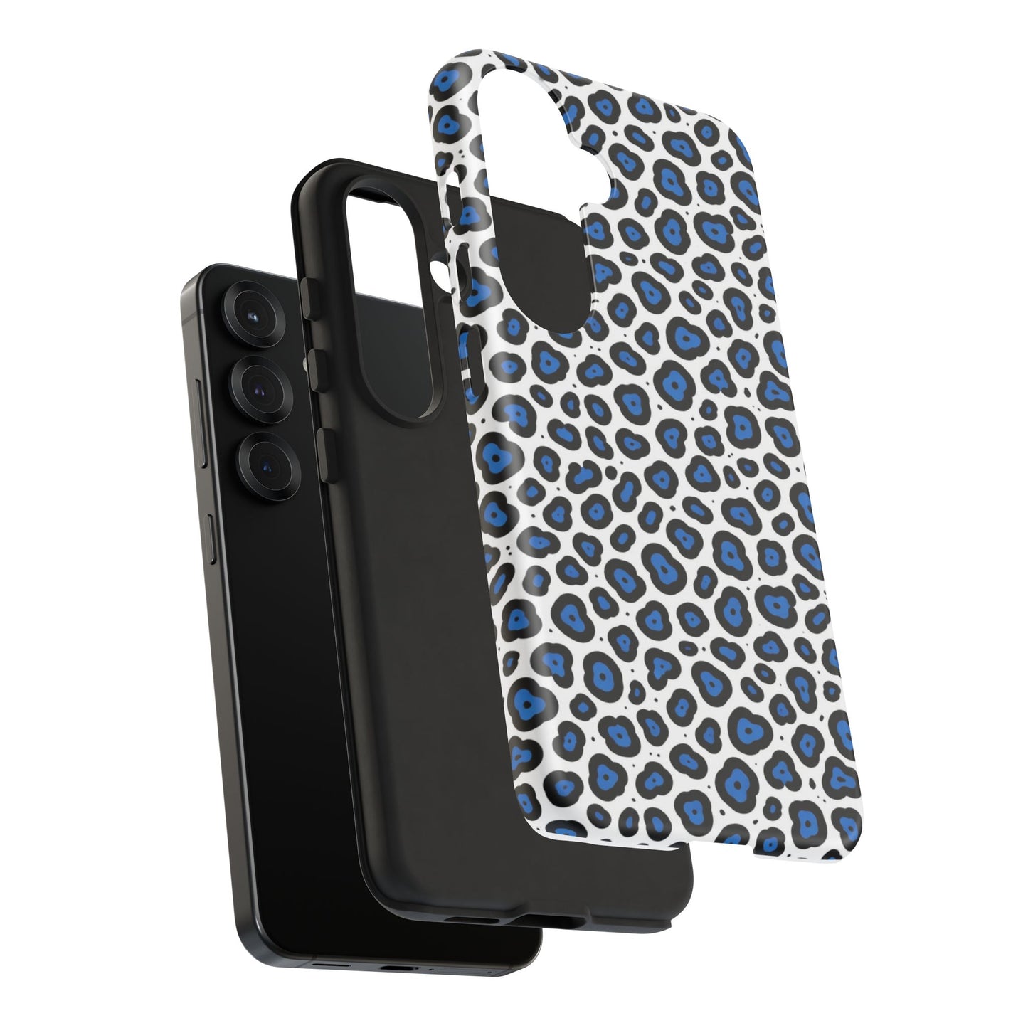 Blue Leopard Print Phone Case – Tough Protective Cover