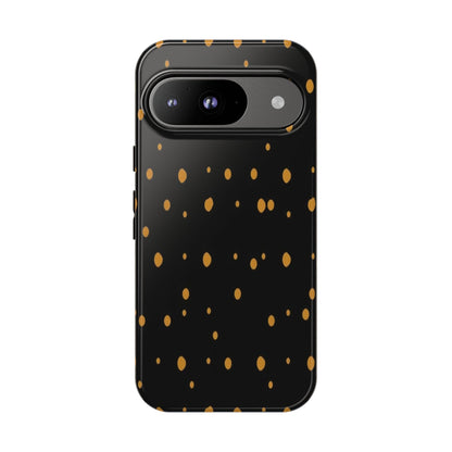 Black & Gold Dot Tough Phone Case — Protective Sparkle Pattern