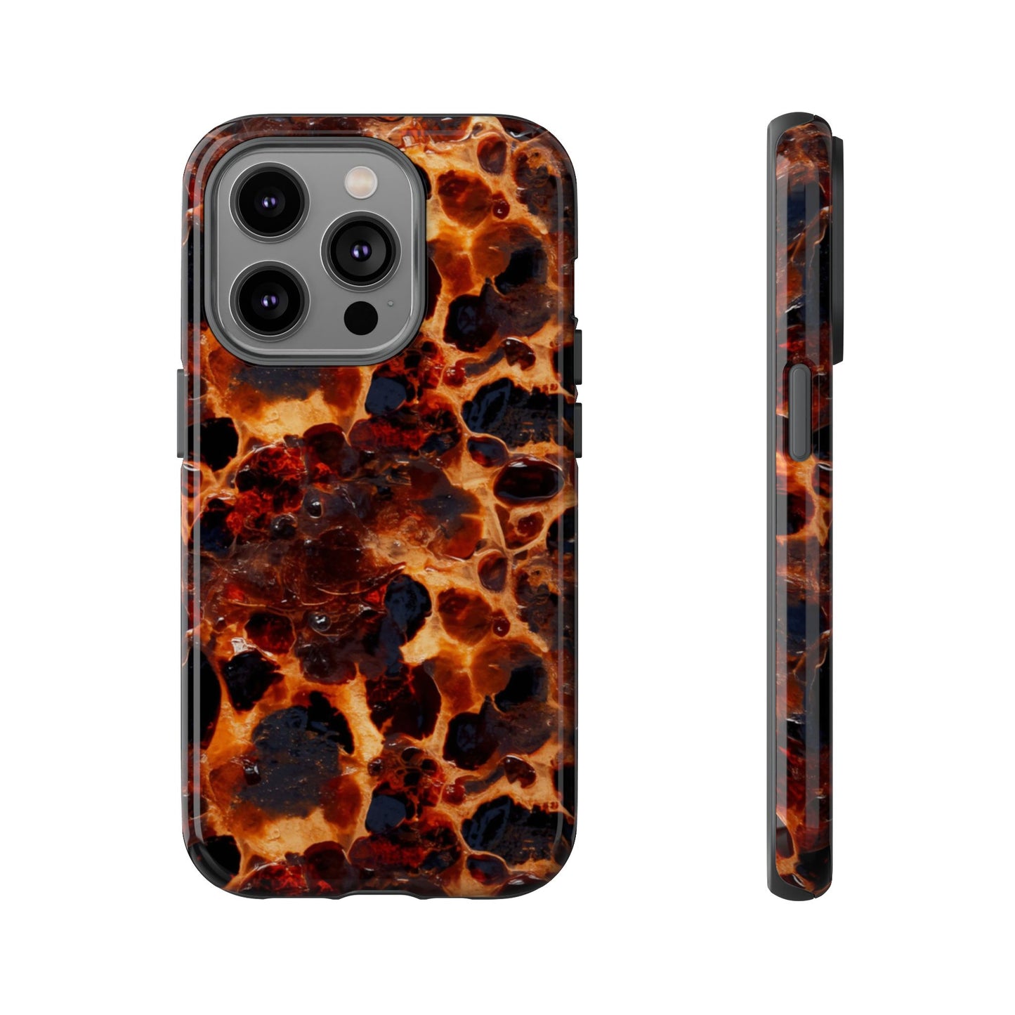 Tortoiseshell Phone Case — Protective iPhone Cover with Classic Amber Pattern