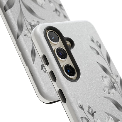 Floral Monochrome Phone Case — Elegant Black & White Lily Design